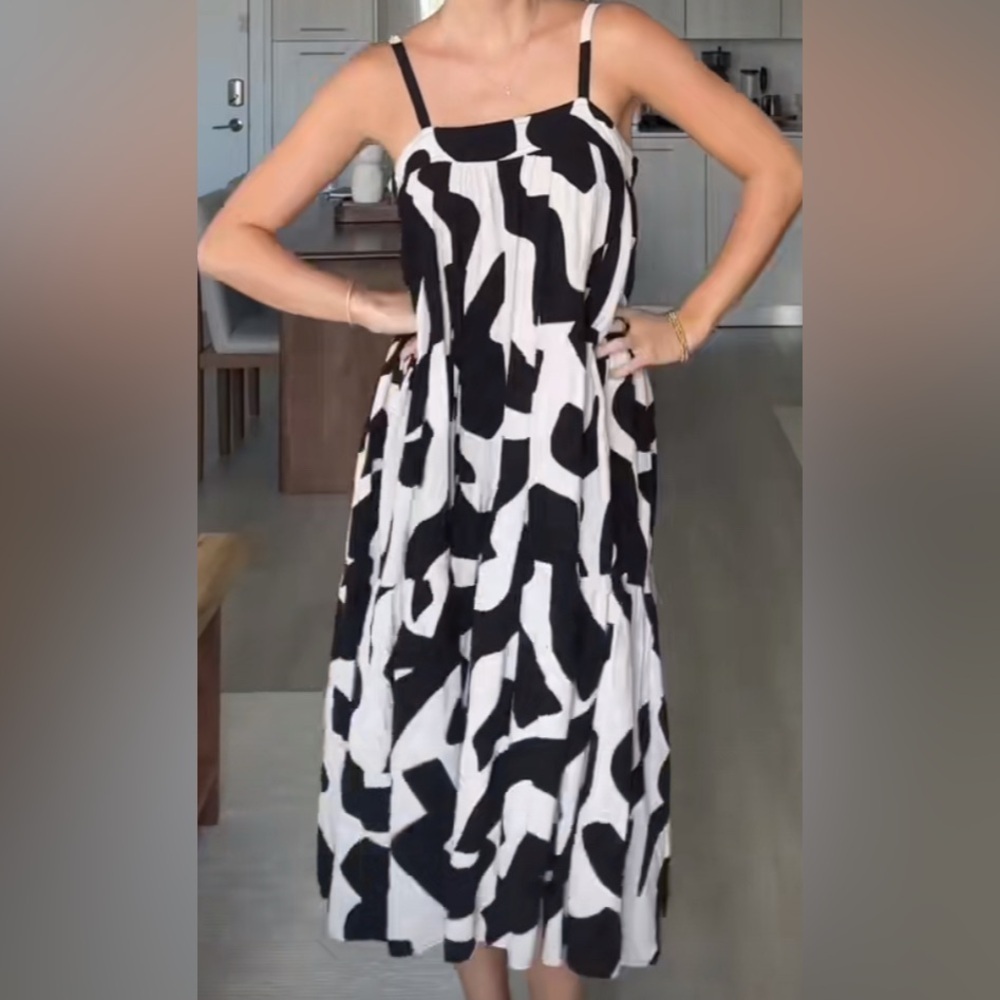 Anthropologie Abel The Label Black and White Patterned Dress - Picture 6 of 10